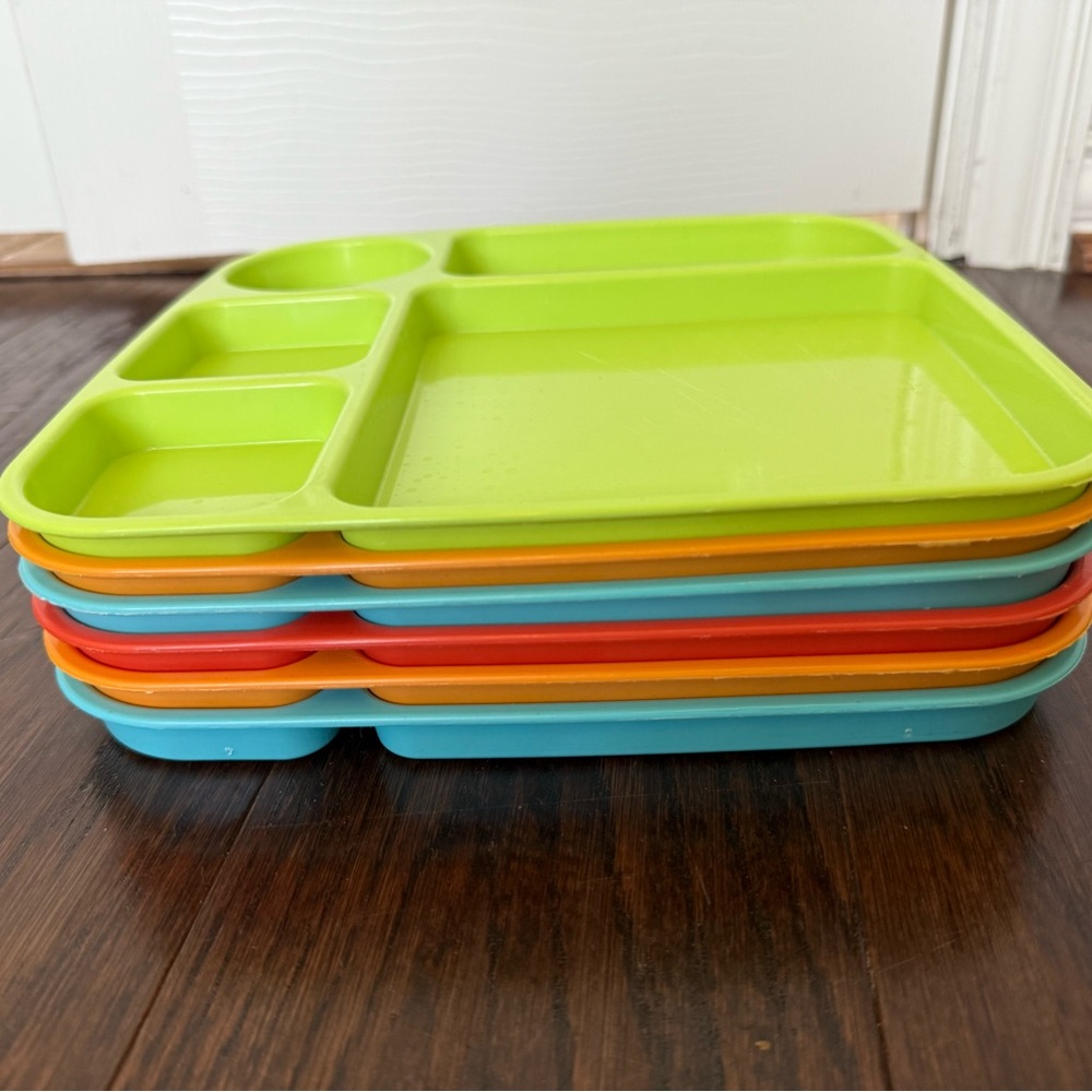 Nordic Ware Party Trays lot of 6 Microwave Safe Made in USA durable plastic